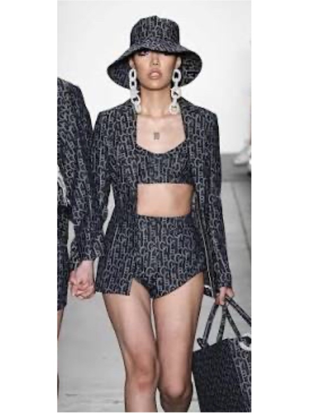Laurence & Chico Denim Logo Print Jacket Blazer